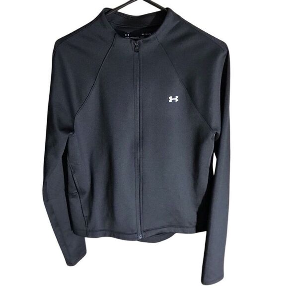 Under Armour coldgear Jacket black Size M fitted zip up athletic - Picture 1 of 3
